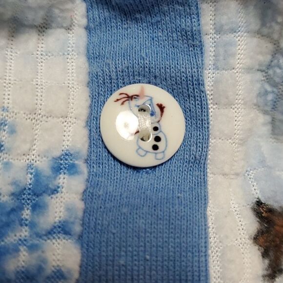 Frozen,‎ Olaf PJ'S,  12/14, blue & White. Cozy soft. - Picture 3 of 4